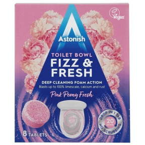 Таблетки для миття унітазу Astonish Fizz&Fresh Рожевий Піон 8 шт.